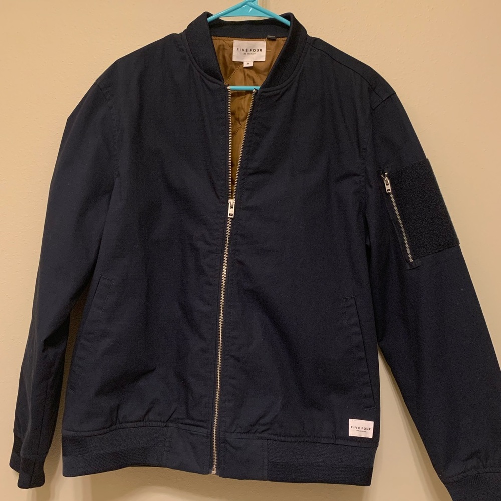 Men’s Navy Blue Bomber Jacket